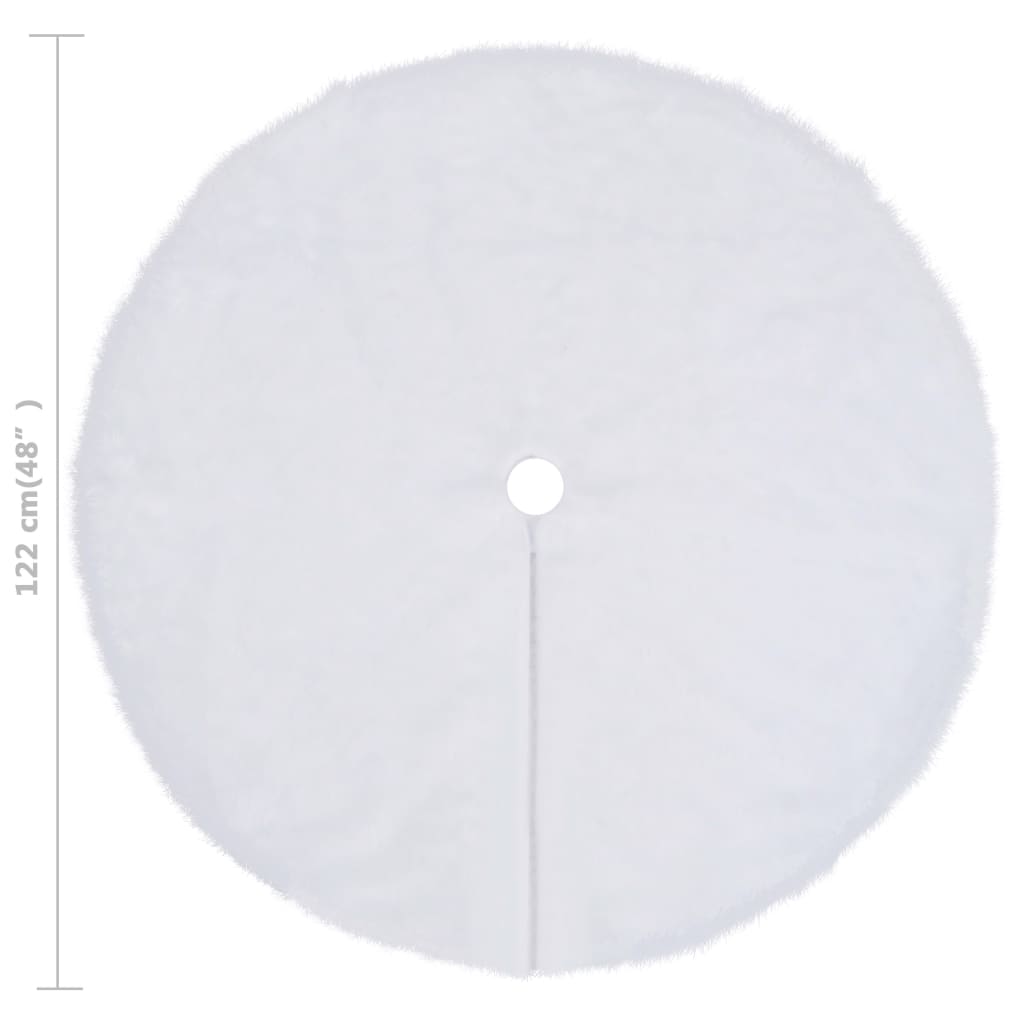 Christmas Tree Skirt White 122 cm Faux