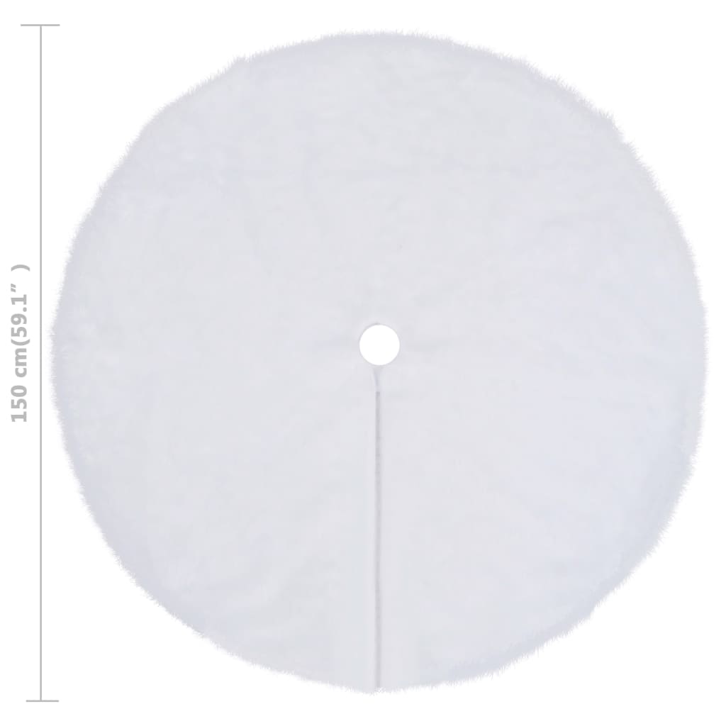 Christmas Tree Skirt White 150 cm Faux