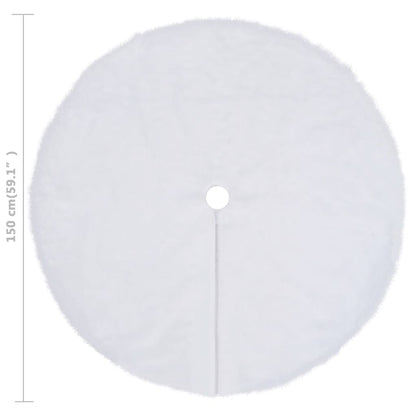 Christmas Tree Skirt White 150 cm Faux