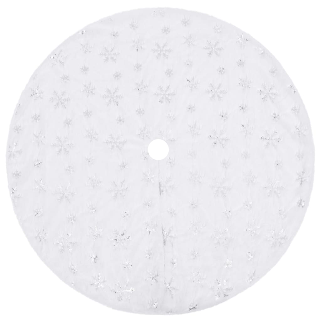 Luxury Christmas Tree Skirt White 122 cm Faux