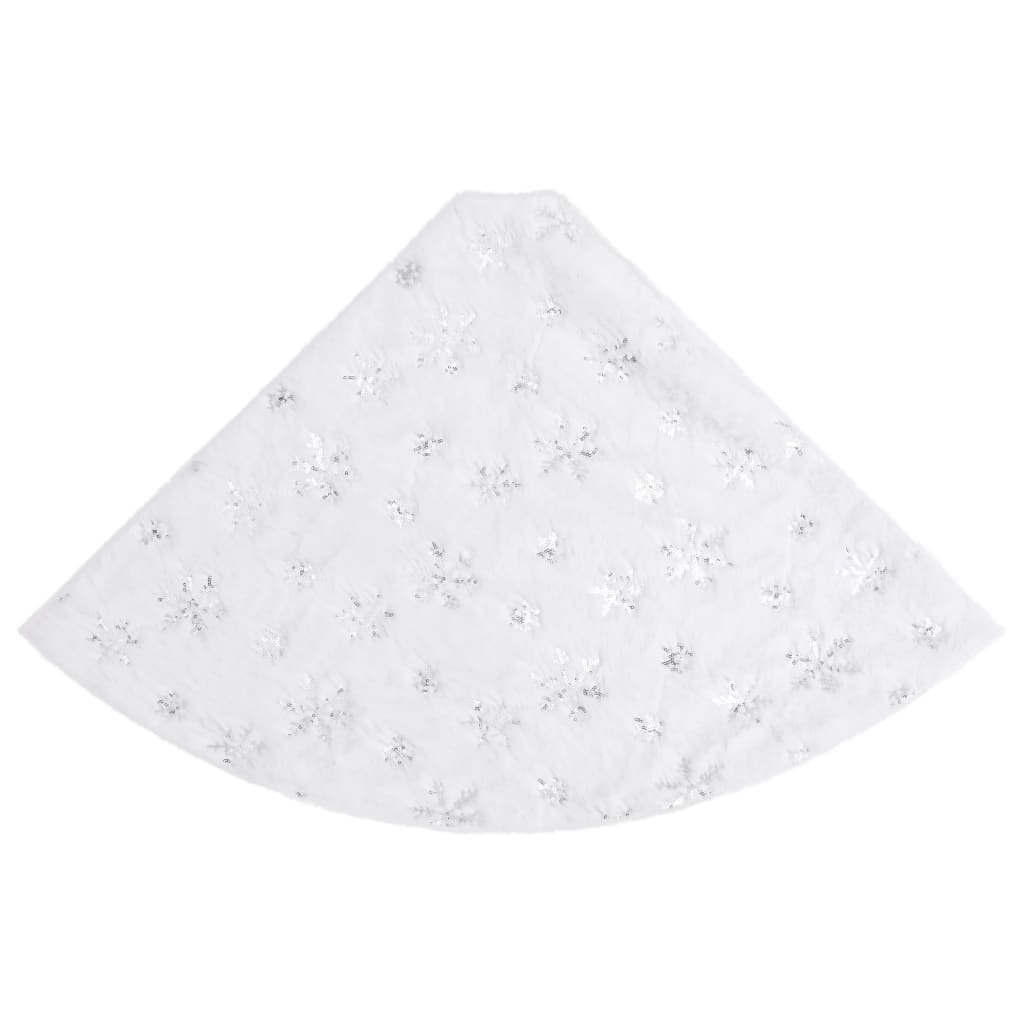 Luxury Christmas Tree Skirt White 122 cm Faux