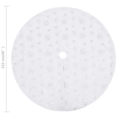 Luxury Christmas Tree Skirt White 122 cm Faux