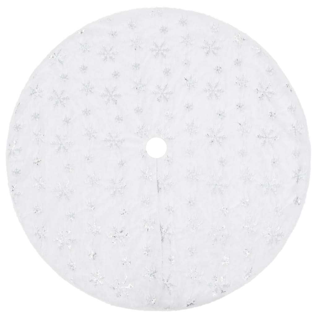 Luxury Christmas Tree Skirt White 150 cm Faux