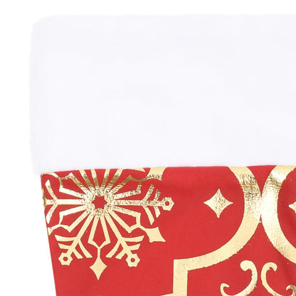 Luxury Christmas Tree Skirt with Sock Red 122 cm Fabric