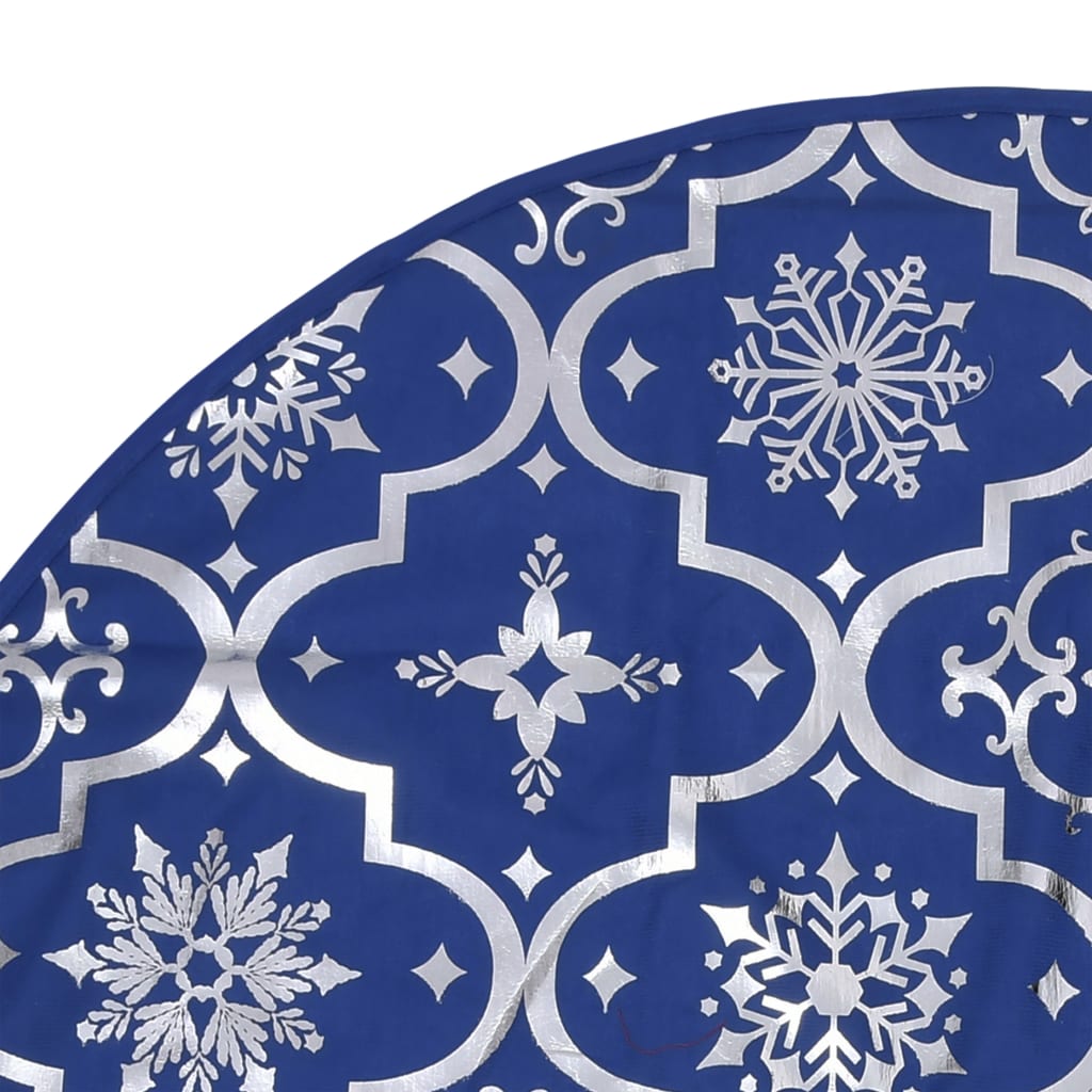 Luxury Christmas Tree Skirt with Sock Blue 150 cm Fabric