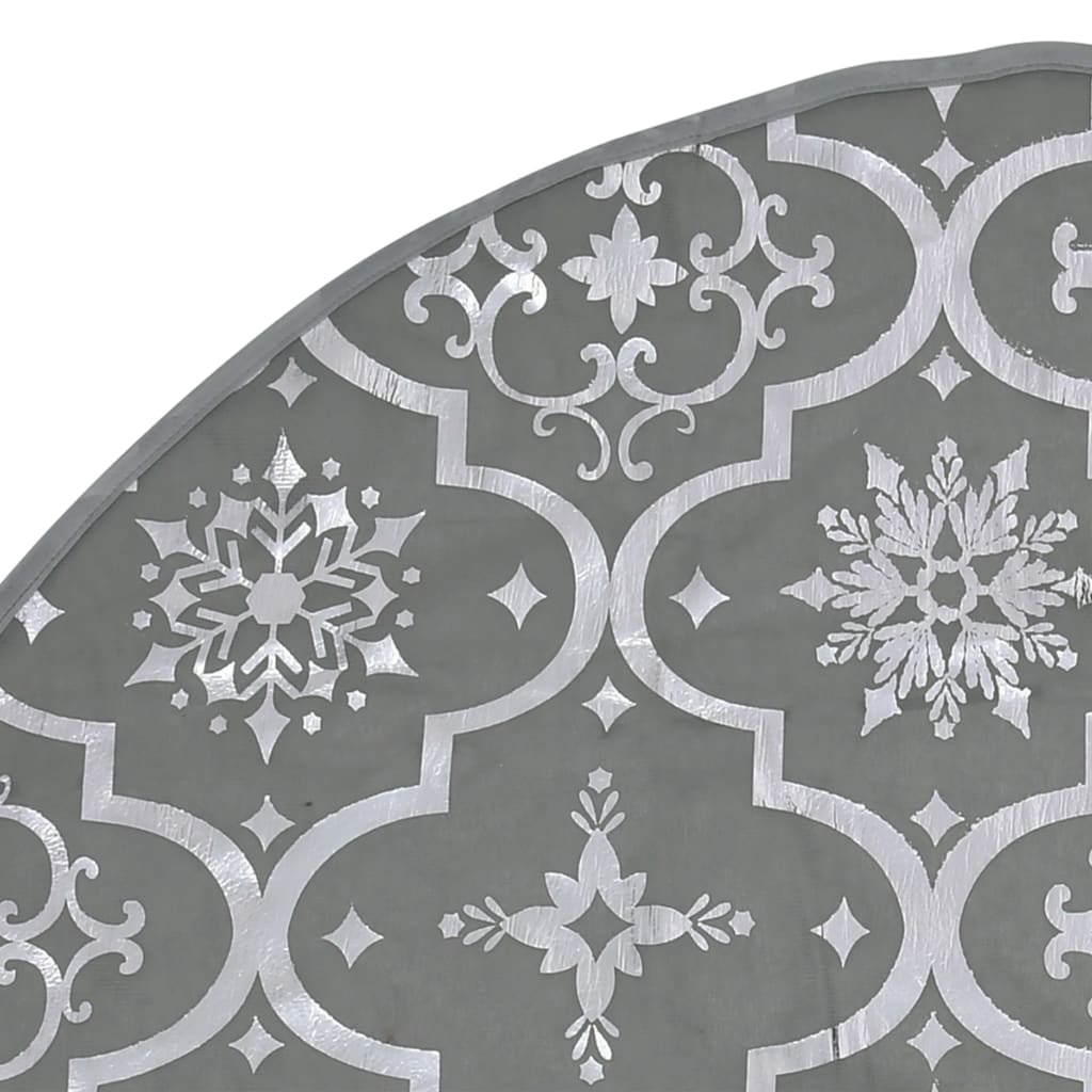 Luxury Christmas Tree Skirt with Sock Grey 90 cm Fabric