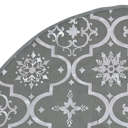 Luxury Christmas Tree Skirt with Sock Grey 90 cm Fabric