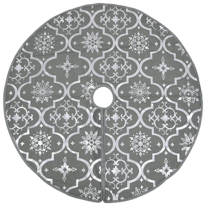 Luxury Christmas Tree Skirt with Sock Grey 122 cm Fabric