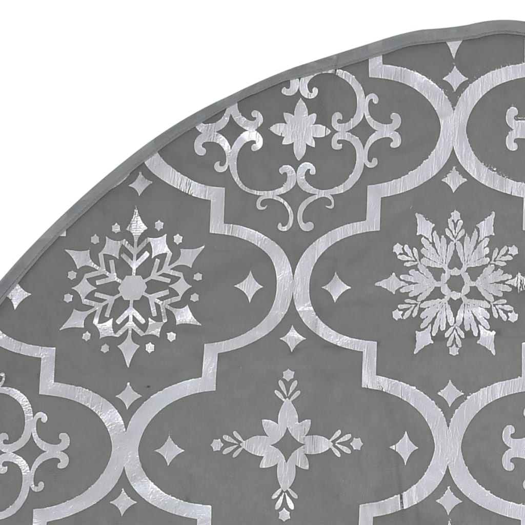 Luxury Christmas Tree Skirt with Sock Grey 122 cm Fabric