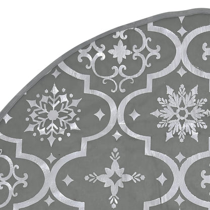 Luxury Christmas Tree Skirt with Sock Grey 122 cm Fabric