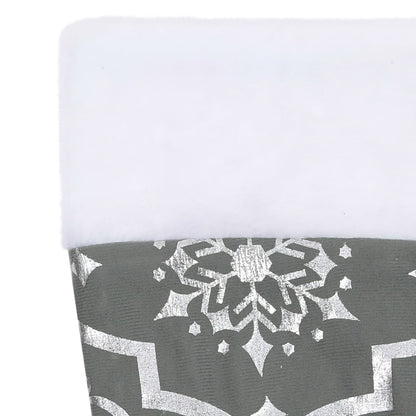 Luxury Christmas Tree Skirt with Sock Grey 122 cm Fabric