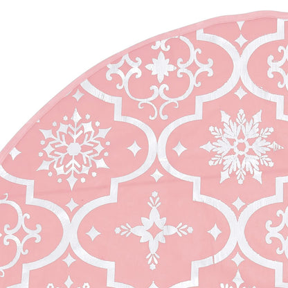 Luxury Christmas Tree Skirt with Sock Pink 90 cm Fabric