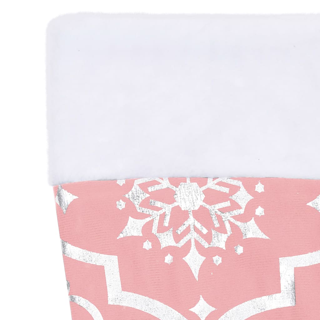 Luxury Christmas Tree Skirt with Sock Pink 90 cm Fabric