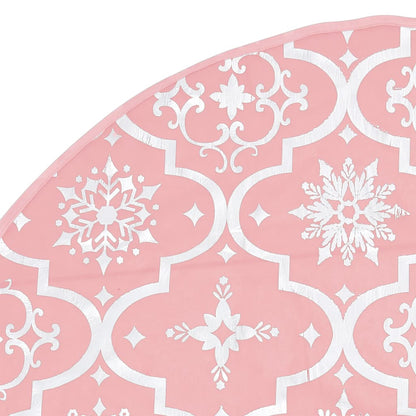 Luxury Christmas Tree Skirt with Sock Pink 150 cm Fabric