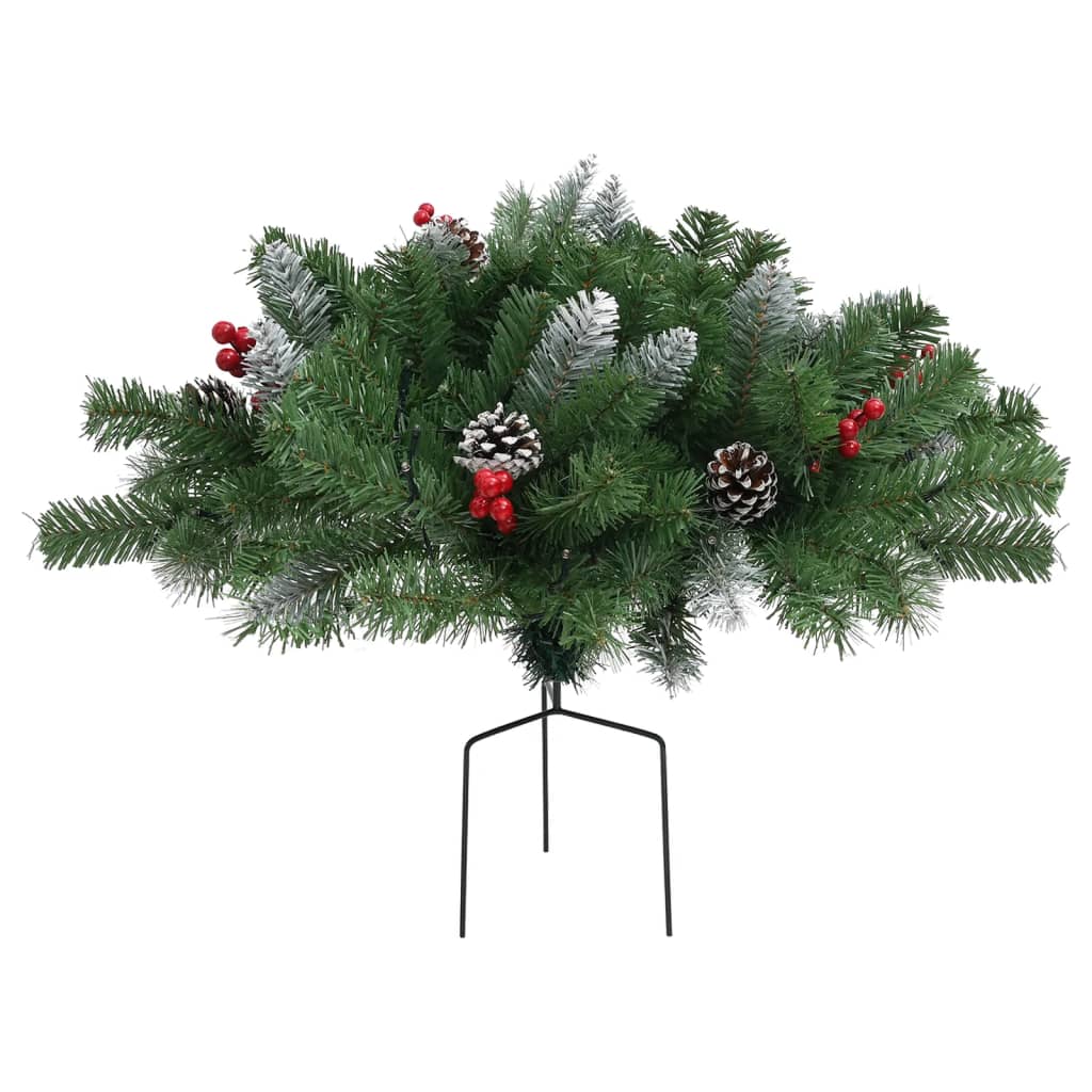 Artificial Pathway Pre-lit Christmas Tree Green 40 cm PVC