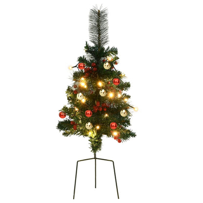 Artificial Pathway Pre-lit Christmas Tree 2 pcs 76 cm PVC