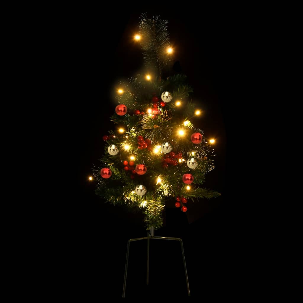 Artificial Pathway Pre-lit Christmas Tree 2 pcs 76 cm PVC