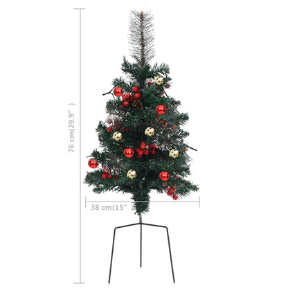 Artificial Pathway Pre-lit Christmas Tree 2 pcs 76 cm PVC