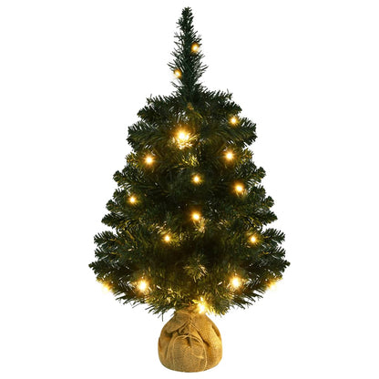 Artificial Pre-lit Christmas Tree with Stands Green 60 cm PVC