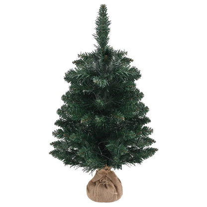 Artificial Pre-lit Christmas Tree with Stands Green 60 cm PVC