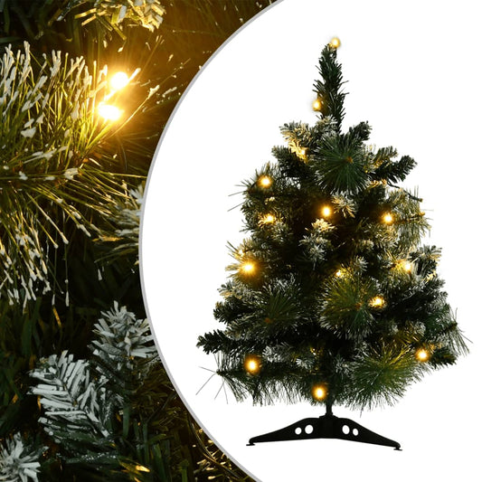 Artificial Pre-lit Christmas Tree with Stands Green 60 cm PVC