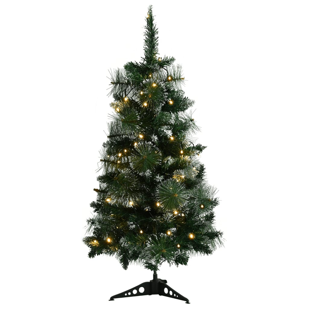 Artificial Pre-lit Christmas Tree with Stands Green 90 cm PVC