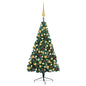 Artificial Half Pre-lit Christmas Tree with Ball Set Green 150 cm