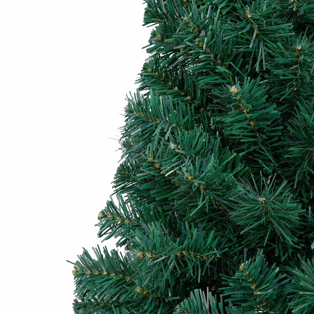 Artificial Half Pre-lit Christmas Tree with Ball Set Green 210 cm