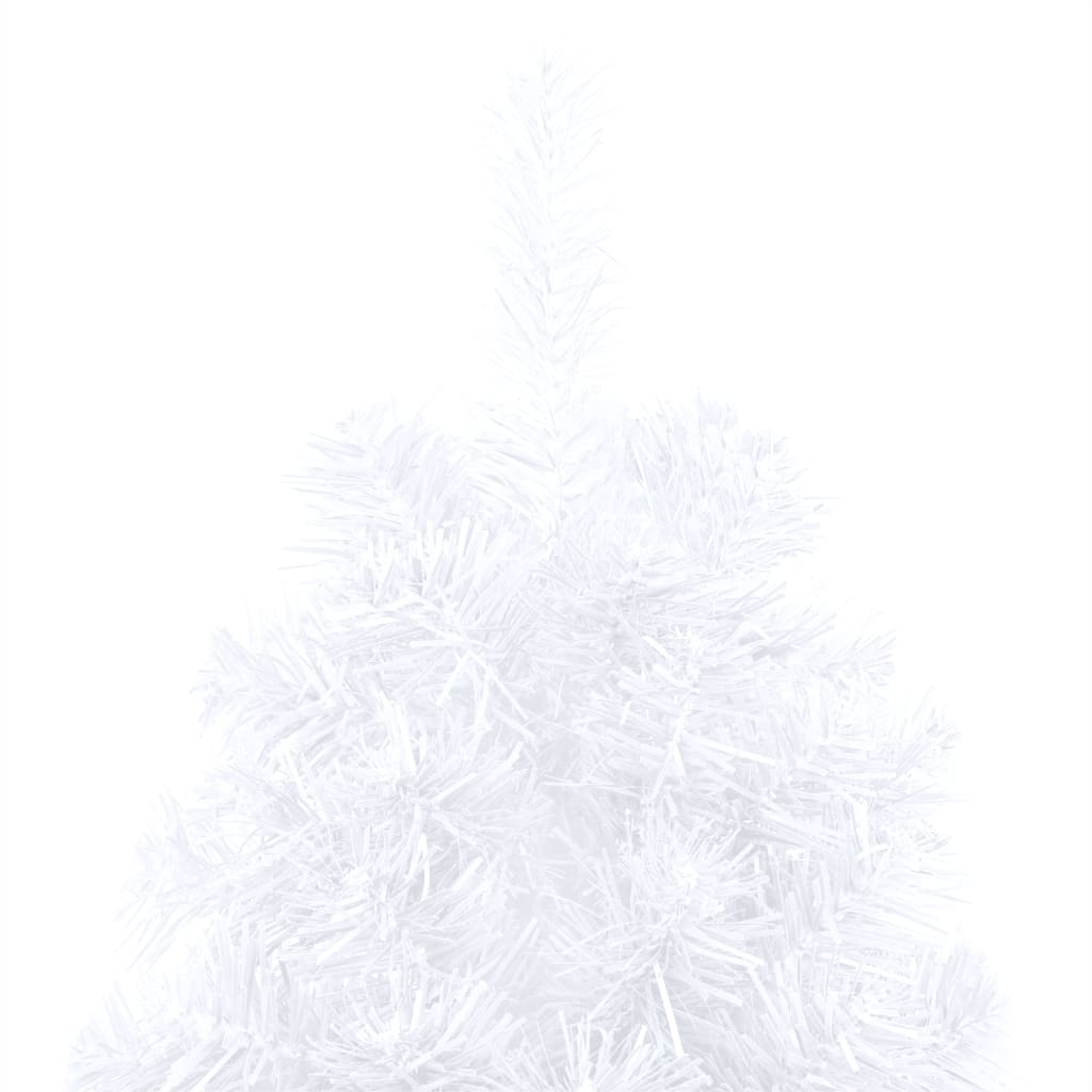 Artificial Half Pre-lit Christmas Tree with Ball Set White 150 cm