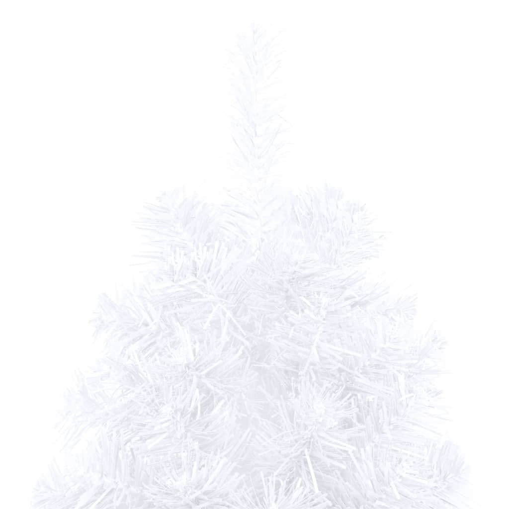 Artificial Half Pre-lit Christmas Tree with Ball Set White 180 cm