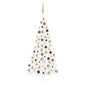 Artificial Half Pre-lit Christmas Tree with Ball Set White 240 cm