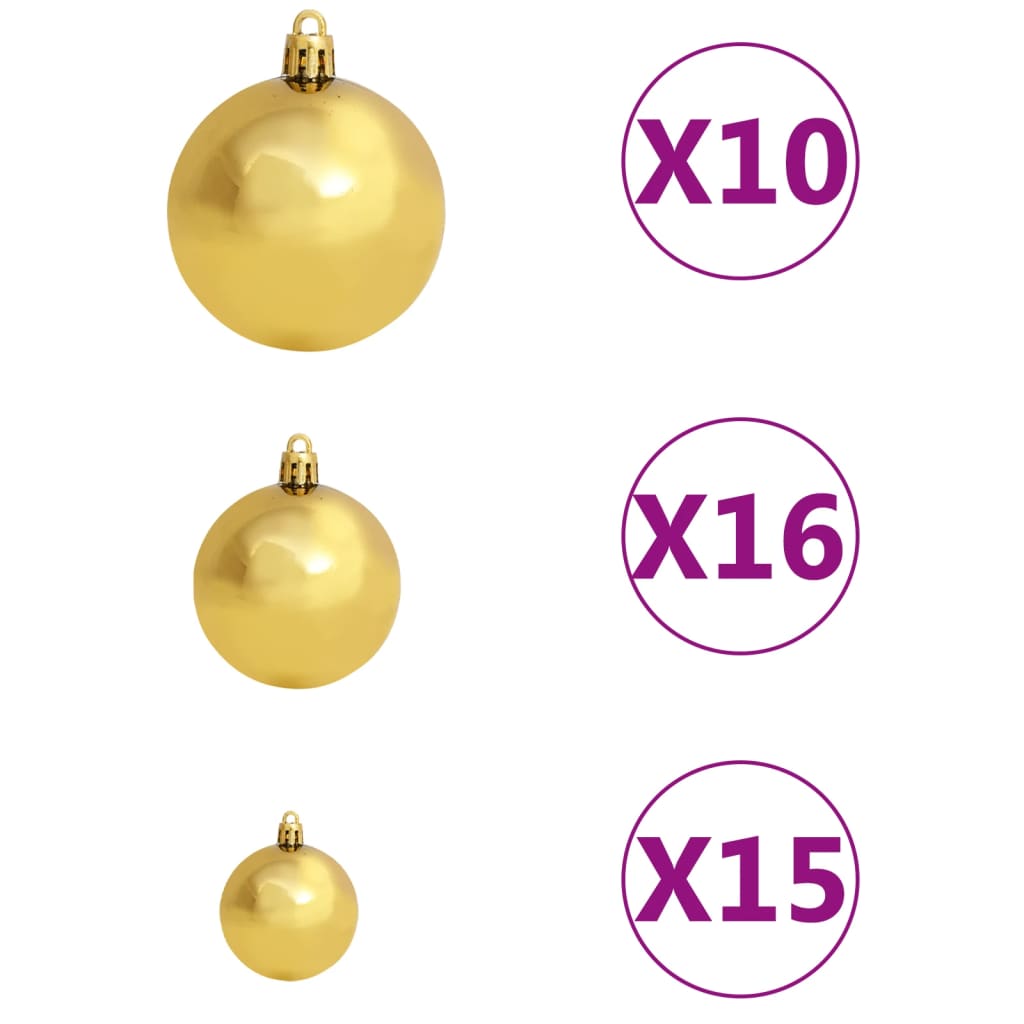 Artificial Pre-lit Christmas Tree with Ball Set 210cm 910 Branches