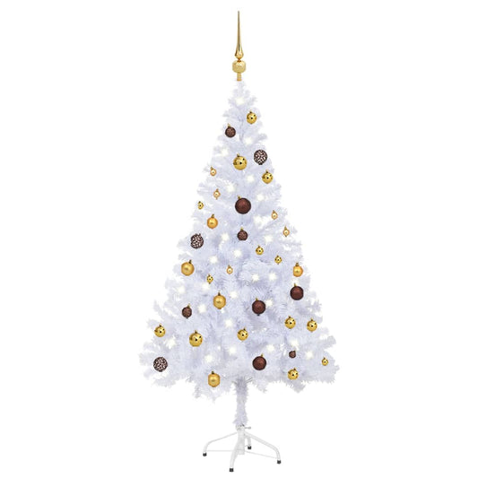 Artificial Pre-lit Christmas Tree with Ball Set 150cm 380 Branches