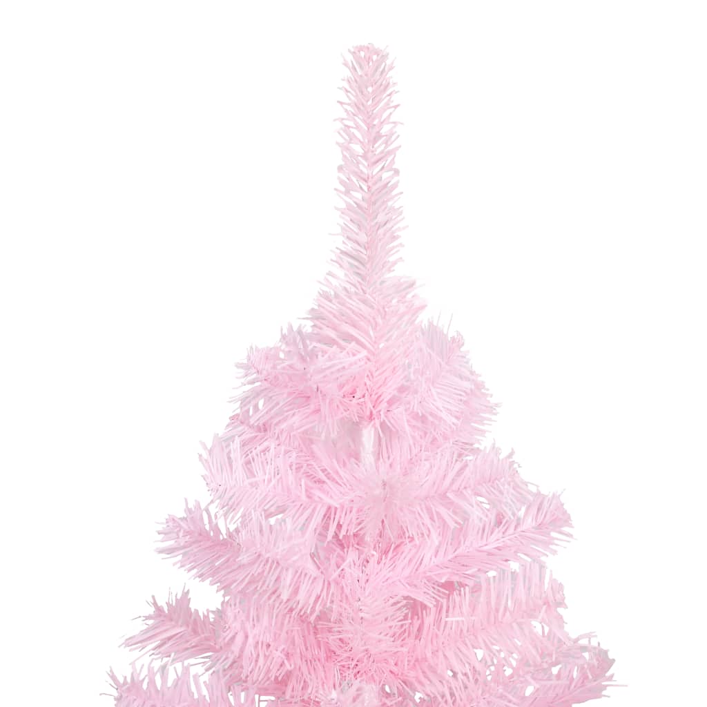 Artificial Pre-lit Christmas Tree with Ball Set Pink 240 cm PVC