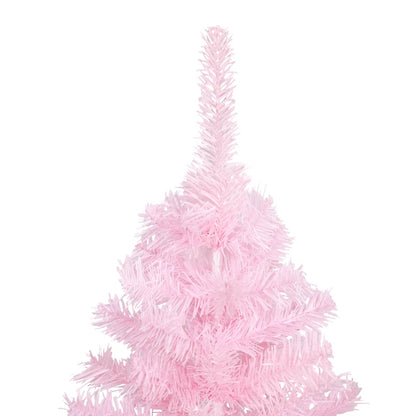 Artificial Pre-lit Christmas Tree with Ball Set Pink 240 cm PVC