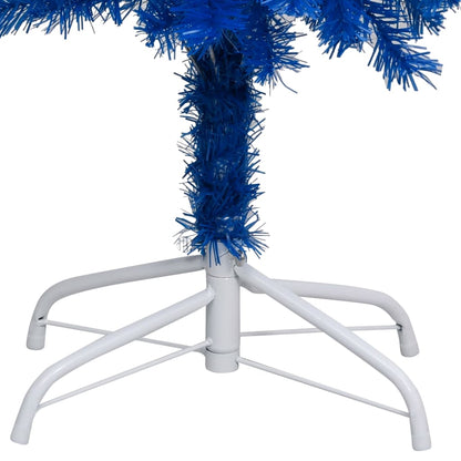 Artificial Pre-lit Christmas Tree with Ball Set Blue 180 cm PVC