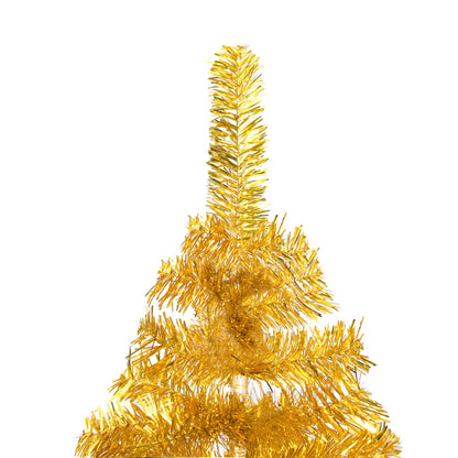 Artificial Pre-lit Christmas Tree with Ball Set Gold 150 cm PET