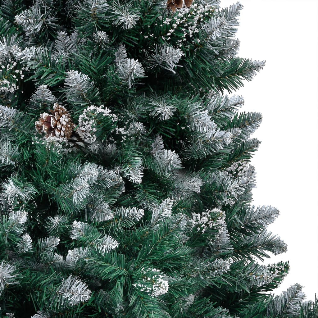 Artificial Pre-lit Christmas Tree with Ball Set&Pinecones 180 cm