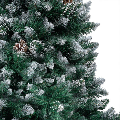 Artificial Pre-lit Christmas Tree with Ball Set&Pinecones 180 cm