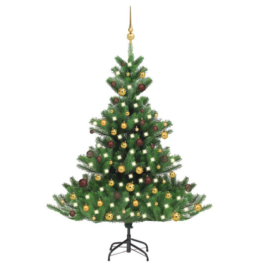 Nordmann Fir Artificial Christmas Tree LED&Ball Set Green 120cm