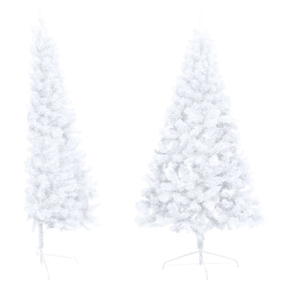 Artificial Half Pre-lit Christmas Tree with Ball Set White 120 cm