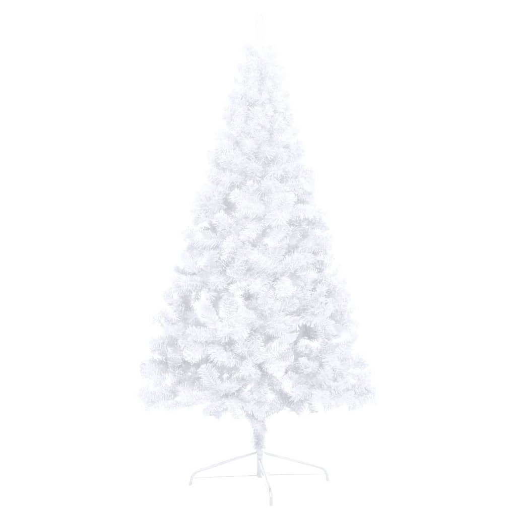 Artificial Half Pre-lit Christmas Tree with Ball Set White 120 cm