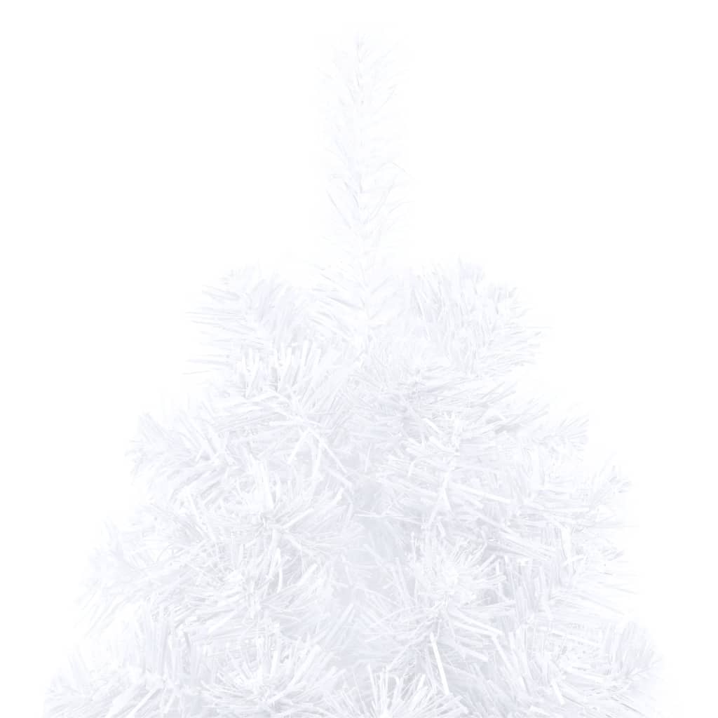 Artificial Half Pre-lit Christmas Tree with Ball Set White 150 cm