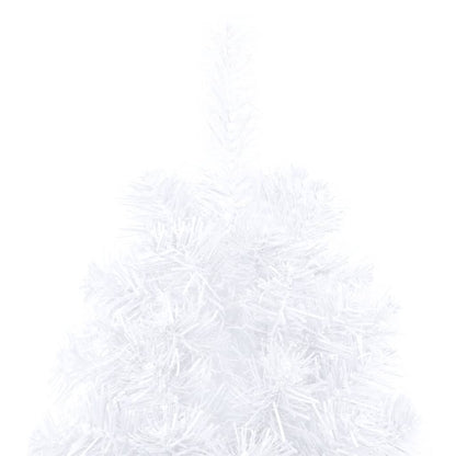 Artificial Half Pre-lit Christmas Tree with Ball Set White 150 cm