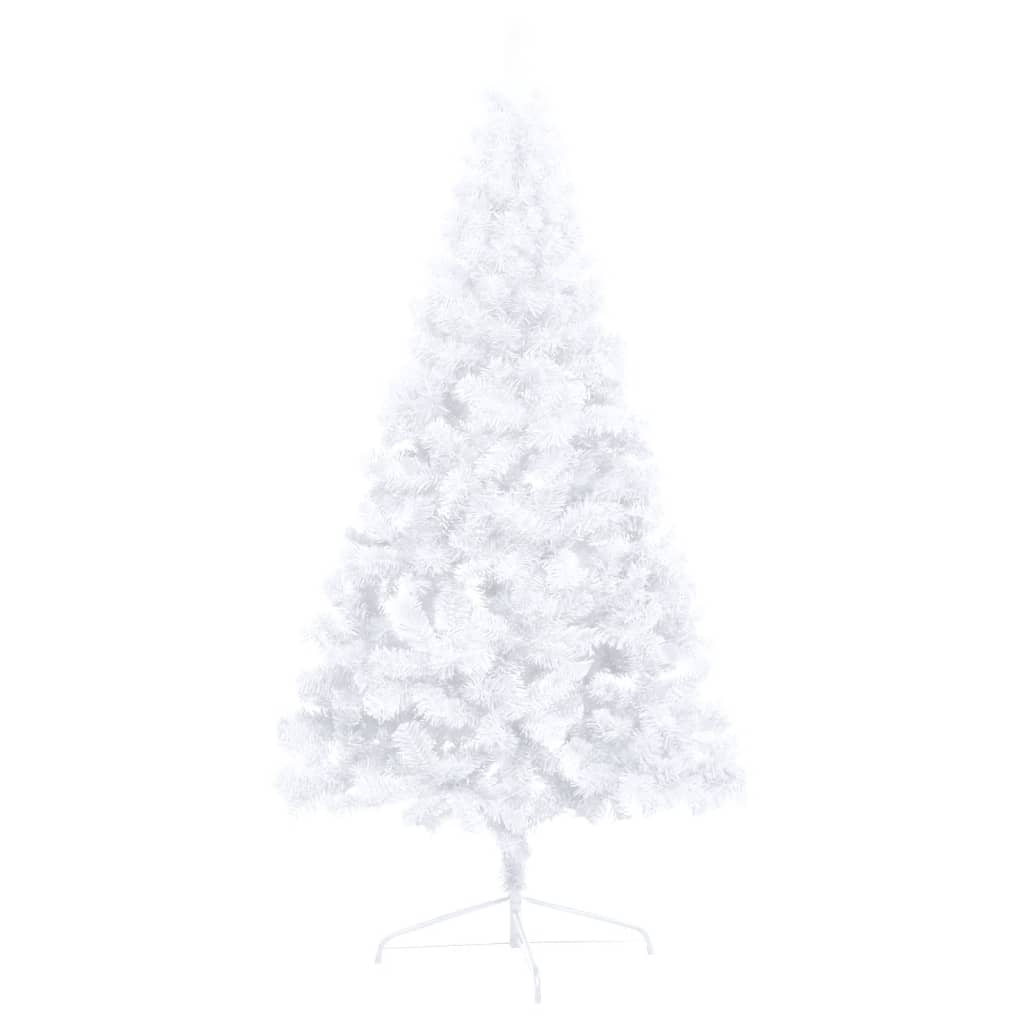 Artificial Half Pre-lit Christmas Tree with Ball Set White 180 cm