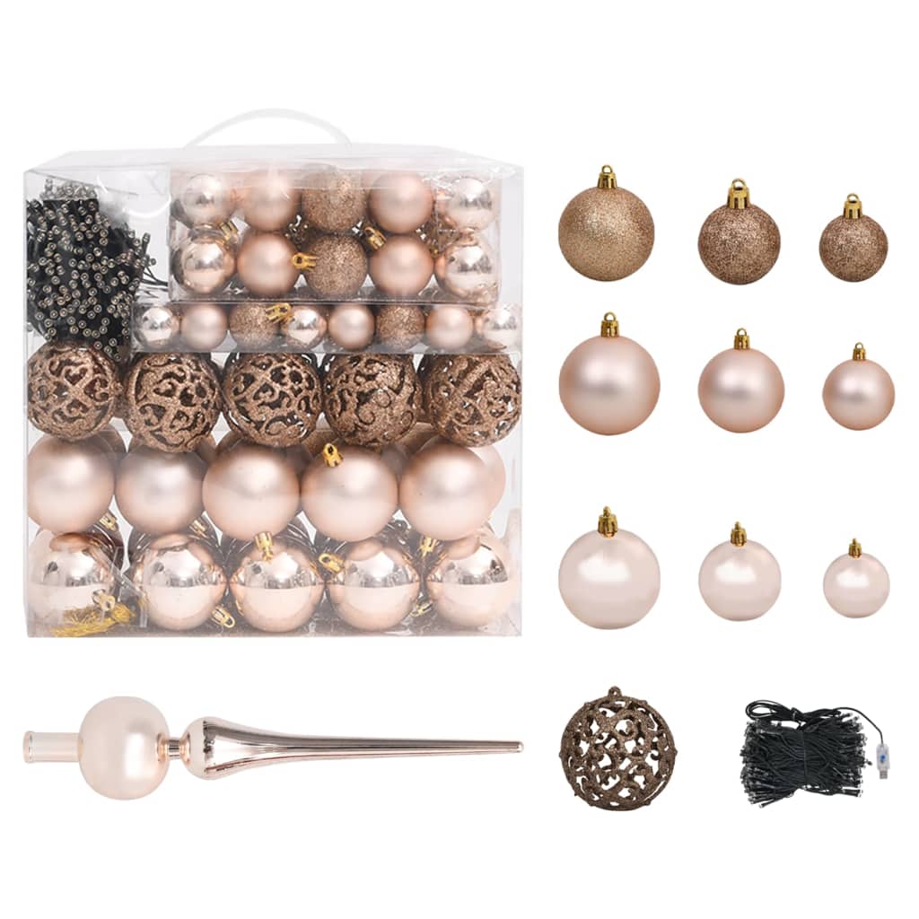 Artificial Pre-lit Christmas Tree with Ball Set 210cm 910 Branches