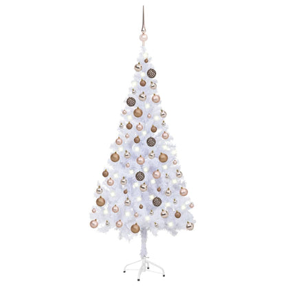 Artificial Pre-lit Christmas Tree with Ball Set 180cm 620 Branches