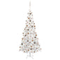 Artificial Pre-lit Christmas Tree with Ball Set L 240 cm White