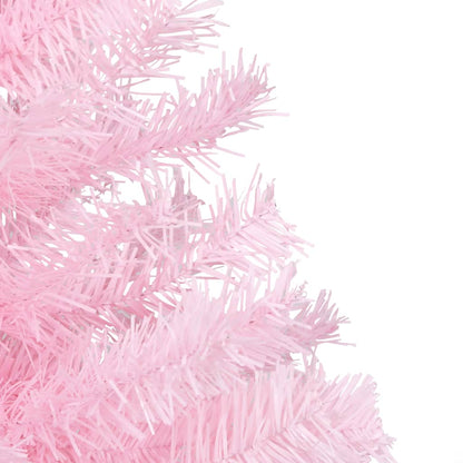 Artificial Pre-lit Christmas Tree with Ball Set Pink 150 cm PVC