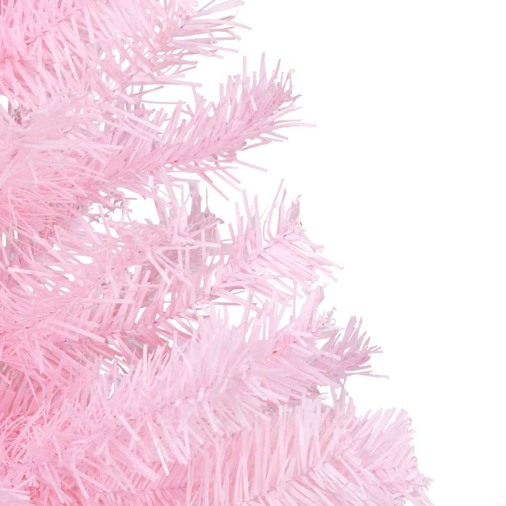 Artificial Pre-lit Christmas Tree with Ball Set Pink 240 cm PVC